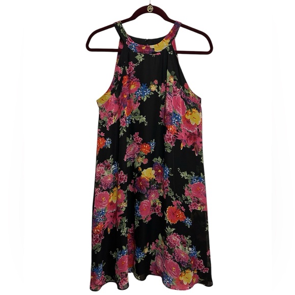 Betsey Johnson Dresses & Skirts - Betsy Johnson Floral Halter Trapeze Dress Size: 12